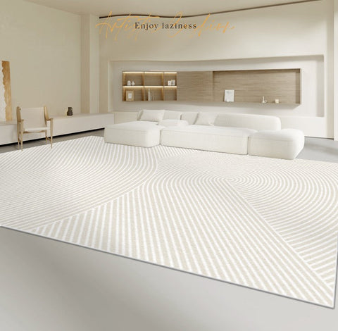 Living Room Modern Rugs, Modern Living Room Rug Placement, Contemporary Area Rugs for Bedroom, Dining Room Floor Rugs, Large Grey Rugs for Office-Paintingforhome