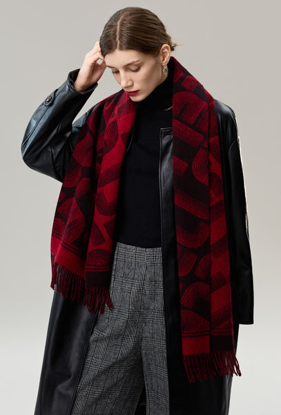 Fashion Designer Scarf, Soft Cashmere Scarf for Women, Cold Weather Scarf, Elegant Scarf, Holiday Women Scarf, Modern Wool Scarf, Warm Winter Scarf-Paintingforhome