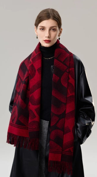 Fashion Designer Scarf, Soft Cashmere Scarf for Women, Cold Weather Scarf, Elegant Scarf, Holiday Women Scarf, Modern Wool Scarf, Warm Winter Scarf-Paintingforhome