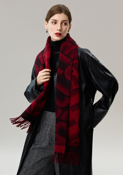 Fashion Designer Scarf, Soft Cashmere Scarf for Women, Cold Weather Scarf, Elegant Scarf, Holiday Women Scarf, Modern Wool Scarf, Warm Winter Scarf-Paintingforhome