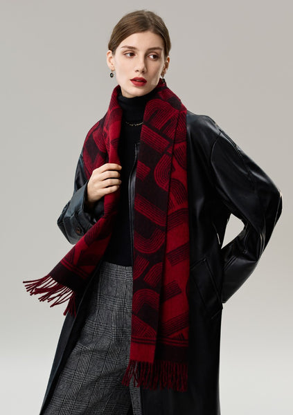 Fashion Designer Scarf, Soft Cashmere Scarf for Women, Cold Weather Scarf, Elegant Scarf, Holiday Women Scarf, Modern Wool Scarf, Warm Winter Scarf-Paintingforhome