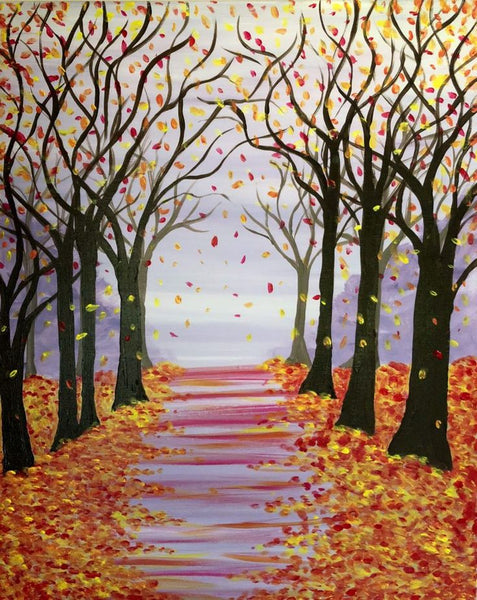 Small Autum Forest Tree Painting, Simple Landscape Artwork, Easy Painting Ideas on Canvas, Simple Acrylic Paintings, Small Canvas Art on Canvas-Paintingforhome