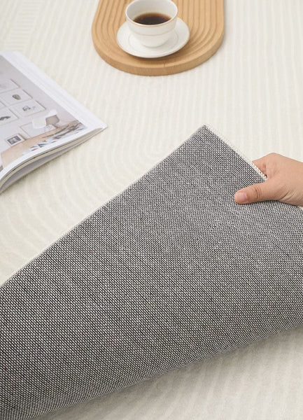 Simple Modern Floor Rugs, Dining Room Floor Rug, Large Floor Rugs for Living Room, Bedroom Large Geometric Grey Rugs, Contemporary Area Rugs for Office-Paintingforhome