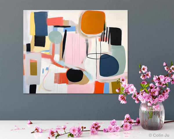 Abstract Canvas Paintings, Extra Large Canvas Painting for Living Room, Original Acrylic Wall Art, Oversized Contemporary Acrylic Paintings-Paintingforhome