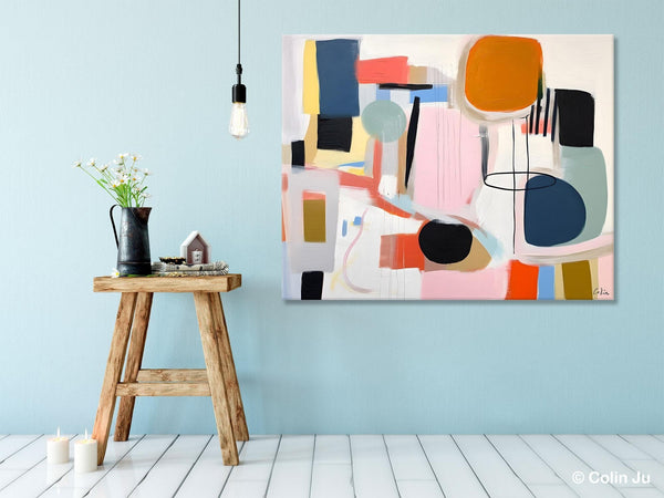 Abstract Canvas Paintings, Extra Large Canvas Painting for Living Room, Original Acrylic Wall Art, Oversized Contemporary Acrylic Paintings-Paintingforhome