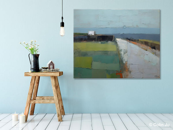 Heavy Texture Canvas Art, Abstract Landscape Paintings, Extra Large Canvas Painting for Living Room, Large Original Abstract Wall Art-Paintingforhome
