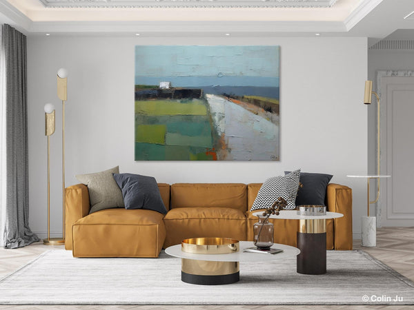 Heavy Texture Canvas Art, Abstract Landscape Paintings, Extra Large Canvas Painting for Living Room, Large Original Abstract Wall Art-Paintingforhome