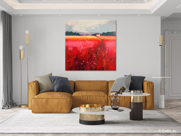 Original Landscape Paintings, Oversized Modern Wall Art Paintings, Modern Acrylic Artwork on Canvas, Large Abstract Painting for Living Room-Paintingforhome