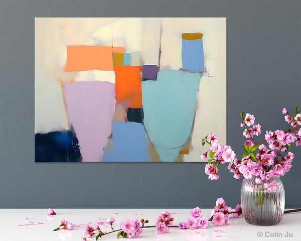 Simple Wall Painting Ideas for Living Room, Extra Large Painting on Canvas, Contemporary Acrylic Art, Original Abstract Wall Art Paintings-Paintingforhome