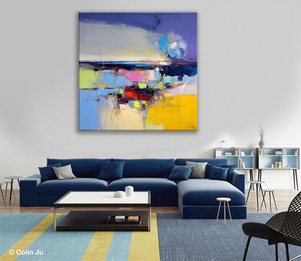 Landscape Abstract Paintings, Original Canvas Wall Art Paintings, Modern Canvas Painting for Dining Room, Acrylic Painting on Canvas-Paintingforhome