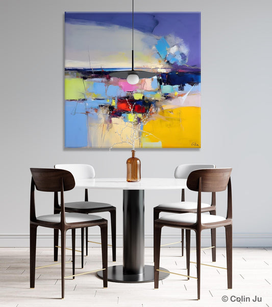 Landscape Abstract Paintings, Original Canvas Wall Art Paintings, Modern Canvas Painting for Dining Room, Acrylic Painting on Canvas-Paintingforhome