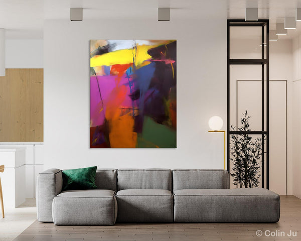 Extra Large Abstract Painting for Dining Room, Large Original Abstract Wall Art, Contemporary Acrylic Paintings, Abstract Painting on Canvas-Paintingforhome