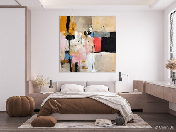 Contemporary Canvas Art, Modern Acrylic Artwork, Original Modern Paintings, Heavy Texture Canvas Art, Large Abstract Painting for Bedroom-Paintingforhome
