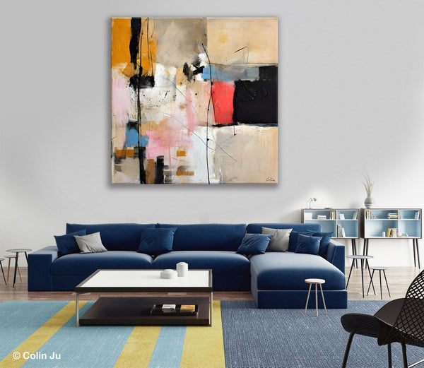 Contemporary Canvas Art, Modern Acrylic Artwork, Original Modern Paintings, Heavy Texture Canvas Art, Large Abstract Painting for Bedroom-Paintingforhome