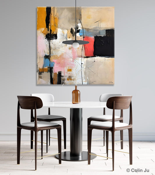Contemporary Canvas Art, Modern Acrylic Artwork, Original Modern Paintings, Heavy Texture Canvas Art, Large Abstract Painting for Bedroom-Paintingforhome