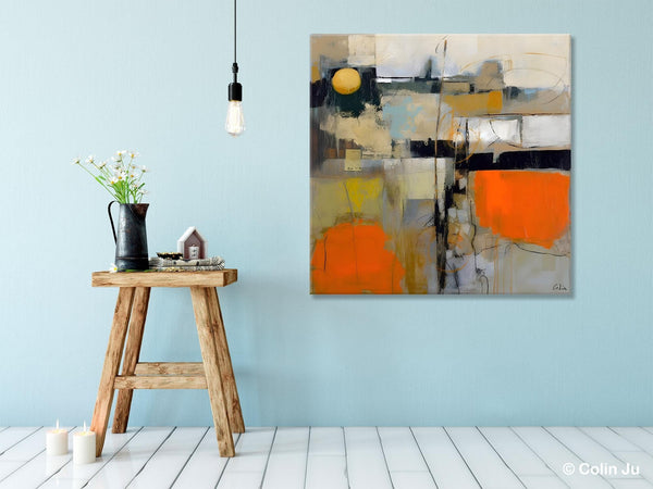 Modern Acrylic Artwork, Original Modern Art, Heavy Texture Canvas Paintings, Contemporary Canvas Art, Large Abstract Painting for Bedroom-Paintingforhome