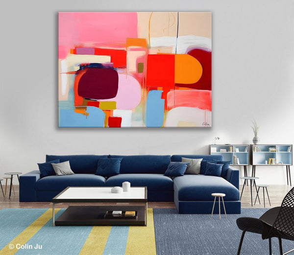 Extra Large Canvas Paintings, Original Abstract Art, Modern Wall Art Ideas for Dining Room, Impasto Painting, Contemporary Acrylic Paintings-Paintingforhome