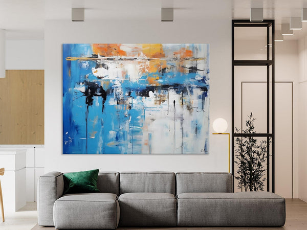 Oversized Canvas Paintings, Original Abstract Art, Modern Wall Art Ideas for Living Room, Palette Knife Painting, Contemporary Acrylic Art-Paintingforhome