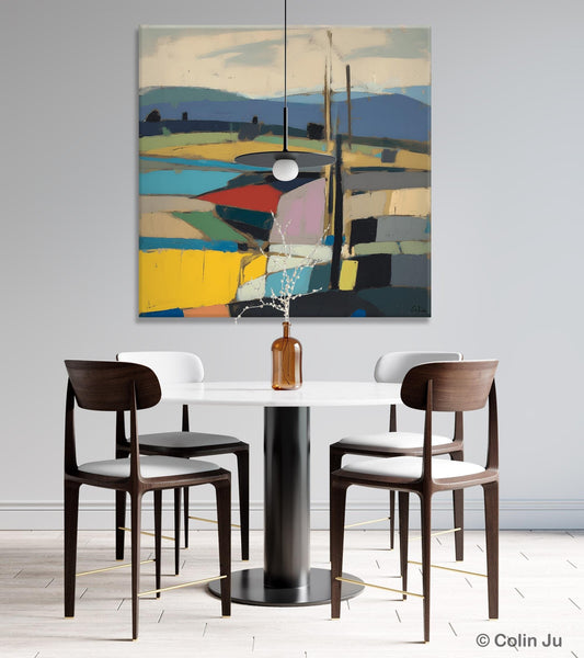 Original Landscape Wall Art Paintings, Abstract Wall Art Painting for Living Room, Landscape Canvas Paintings, Acrylic Painting on Canvas-Paintingforhome