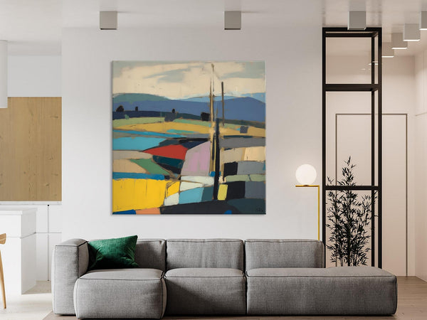 Original Landscape Wall Art Paintings, Abstract Wall Art Painting for Living Room, Landscape Canvas Paintings, Acrylic Painting on Canvas-Paintingforhome