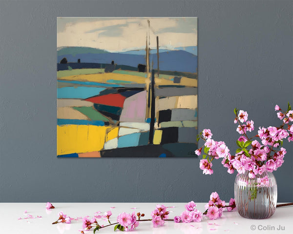 Original Landscape Wall Art Paintings, Abstract Wall Art Painting for Living Room, Landscape Canvas Paintings, Acrylic Painting on Canvas-Paintingforhome