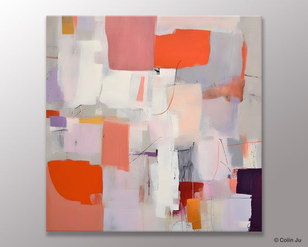 Modern Acrylic Artwork, Original Abstract Wall Art, Contemporary Canvas Art, Hand Painted Canvas Art, Large Abstract Painting for Bedroom-Paintingforhome