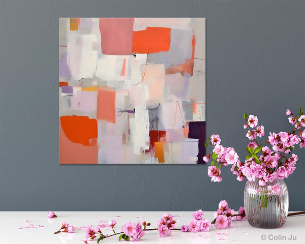 Modern Acrylic Artwork, Original Abstract Wall Art, Contemporary Canvas Art, Hand Painted Canvas Art, Large Abstract Painting for Bedroom-Paintingforhome