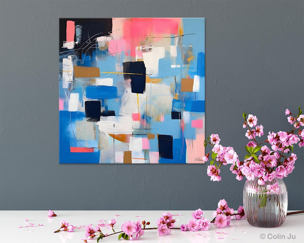 Modern Canvas Paintings, Contemporary Canvas Art, Original Modern Wall Art, Modern Acrylic Artwork, Large Abstract Painting for Dining Room-Paintingforhome