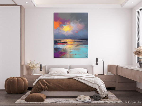Landscape Painting on Canvas, Abstract Paintings for Bedroom, Contemporary Wall Art Paintings, Extra Large Original Art, Buy Wall Art Online-Paintingforhome