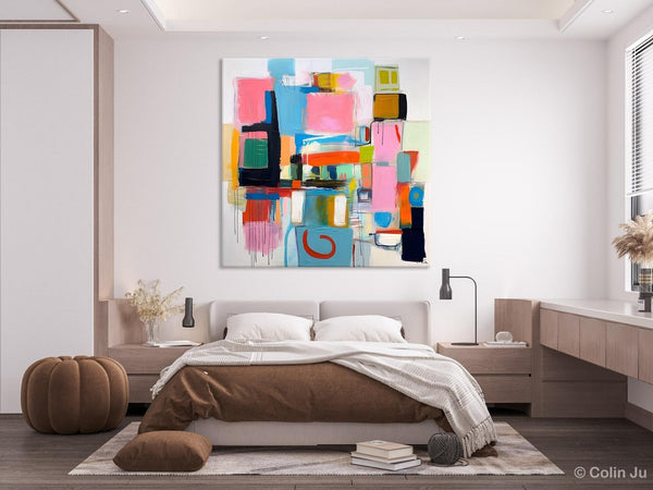 Contemporary Canvas Art, Original Modern Wall Art, Modern Canvas Paintings, Modern Acrylic Artwork, Large Abstract Painting for Dining Room-Paintingforhome