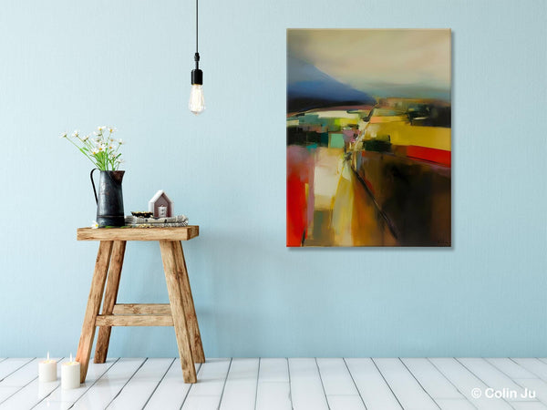 Abstract Landscape Artwork, Landscape Painting on Canvas, Contemporary Wall Art Paintings, Extra Large Original Art, Hand Painted Canvas Art-Paintingforhome