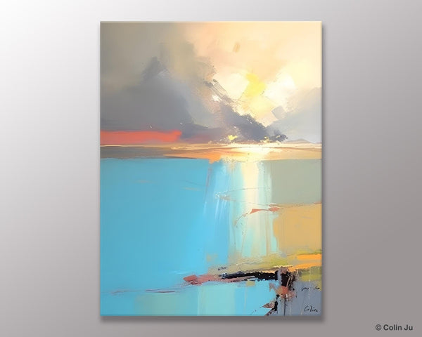Contemporary Acrylic Painting on Canvas, Large Original Artwork, Large Landscape Paintings for Living Room, Modern Canvas Art Paintings-Paintingforhome