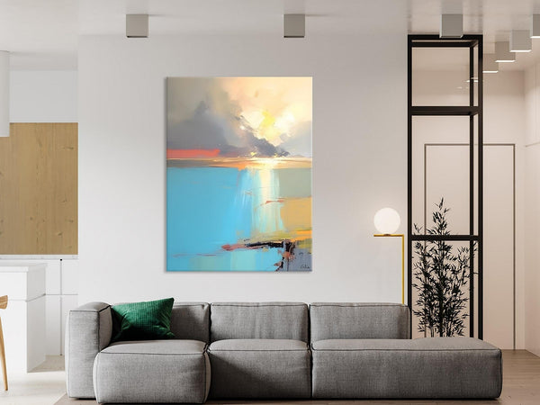 Contemporary Acrylic Painting on Canvas, Large Original Artwork, Large Landscape Paintings for Living Room, Modern Canvas Art Paintings-Paintingforhome