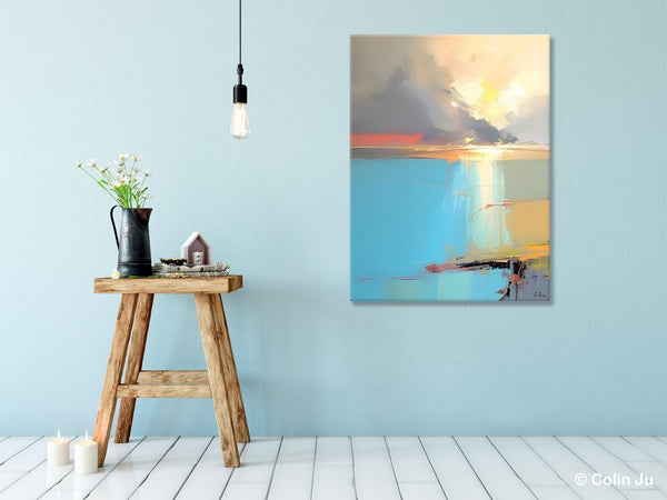 Contemporary Acrylic Painting on Canvas, Large Original Artwork, Large Landscape Paintings for Living Room, Modern Canvas Art Paintings-Paintingforhome