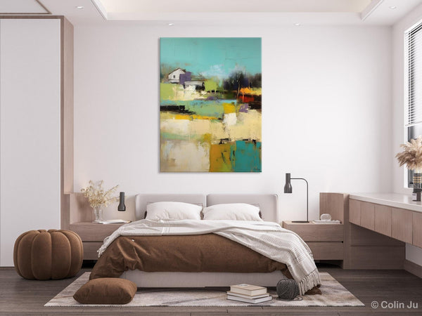 Landscape Canvas Paintings for Dining Room, Extra Large Modern Wall Art, Acrylic Painting on Canvas, Original Landscape Abstract Painting-Paintingforhome