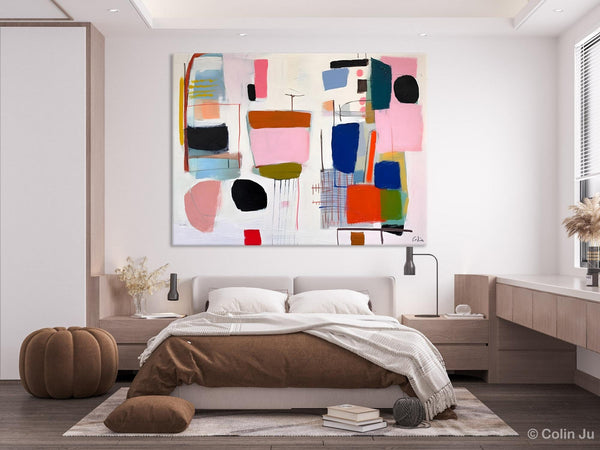 Contemporary Acrylic Painting on Canvas, Original Canvas Art, Large Wall Art Painting for Bedroom, Oversized Modern Abstract Wall Paintings-Paintingforhome
