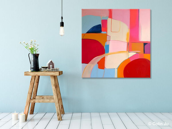 Modern Acrylic Artwork, Simple Canvas Paintings, Large Abstract Painting for Dining Room, Contemporary Canvas Art, Original Modern Wall Art-Paintingforhome