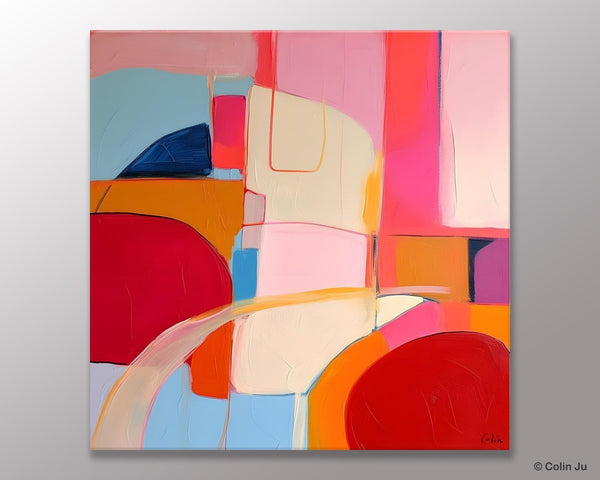 Modern Acrylic Artwork, Simple Canvas Paintings, Large Abstract Painting for Dining Room, Contemporary Canvas Art, Original Modern Wall Art-Paintingforhome