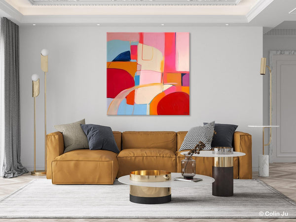 Modern Acrylic Artwork, Simple Canvas Paintings, Large Abstract Painting for Dining Room, Contemporary Canvas Art, Original Modern Wall Art-Paintingforhome