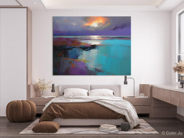 Original Landscape Abstract Painting, Landscape Canvas Paintings for Dining Room, Extra Large Modern Wall Art, Acrylic Painting on Canvas-Paintingforhome