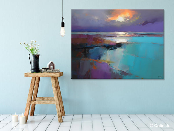 Original Landscape Abstract Painting, Landscape Canvas Paintings for Dining Room, Extra Large Modern Wall Art, Acrylic Painting on Canvas-Paintingforhome
