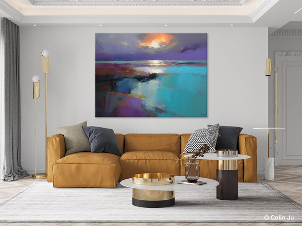 Original Landscape Abstract Painting, Landscape Canvas Paintings for Dining Room, Extra Large Modern Wall Art, Acrylic Painting on Canvas-Paintingforhome