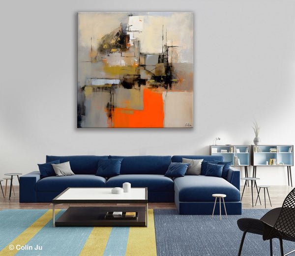 Large Abstract Art for Bedroom, Original Abstract Wall Art, Simple Modern Acrylic Artwork, Modern Canvas Paintings, Contemporary Canvas Art-Paintingforhome