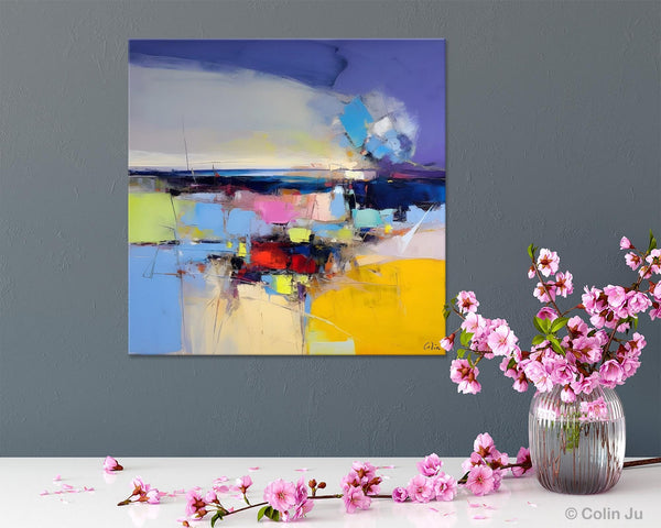 Modern Canvas Art Paintings, Palette Knife Abstract Painting, Original Modern Acrylic Artwork, Large Abstract Paintings for Dining Room-Paintingforhome