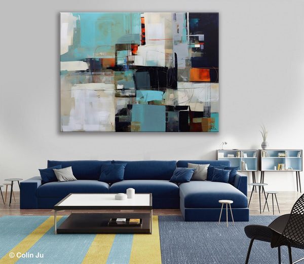 Extra Large Paintings for Dining Room, Abstract Wall Paintings, Hand Painted Canvas Art, Original Artowrk, Contemporary Wall Art Paintings-Paintingforhome