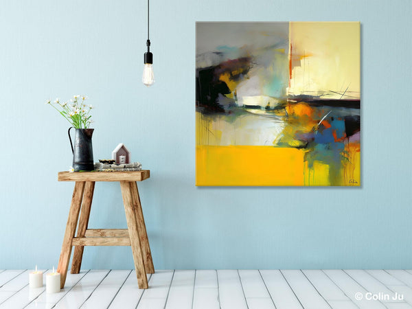 Simple Modern Acrylic Artwork, Modern Canvas Paintings, Large Abstract Art for Bedroom, Original Abstract Wall Art, Contemporary Canvas Art-Paintingforhome