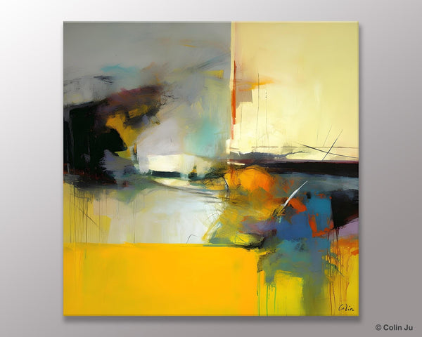 Simple Modern Acrylic Artwork, Modern Canvas Paintings, Large Abstract Art for Bedroom, Original Abstract Wall Art, Contemporary Canvas Art-Paintingforhome