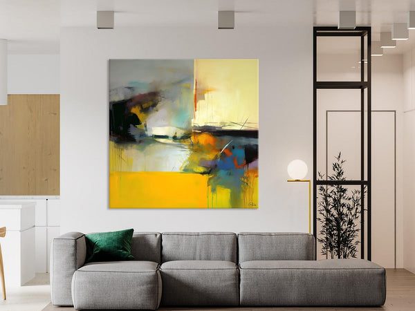 Simple Modern Acrylic Artwork, Modern Canvas Paintings, Large Abstract Art for Bedroom, Original Abstract Wall Art, Contemporary Canvas Art-Paintingforhome