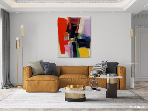 Contemporary Acrylic Paintings, Red Abstract Paintings, Modern Wall Art for Living Room, Original Abstract Art, Abstract Painting on Canvas-Paintingforhome