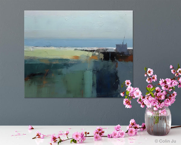 Landscape Acrylic Paintings, Landscape Abstract Paintings, Modern Wall Art for Living Room, Original Abstract Abstract Painting on Canvas-Paintingforhome